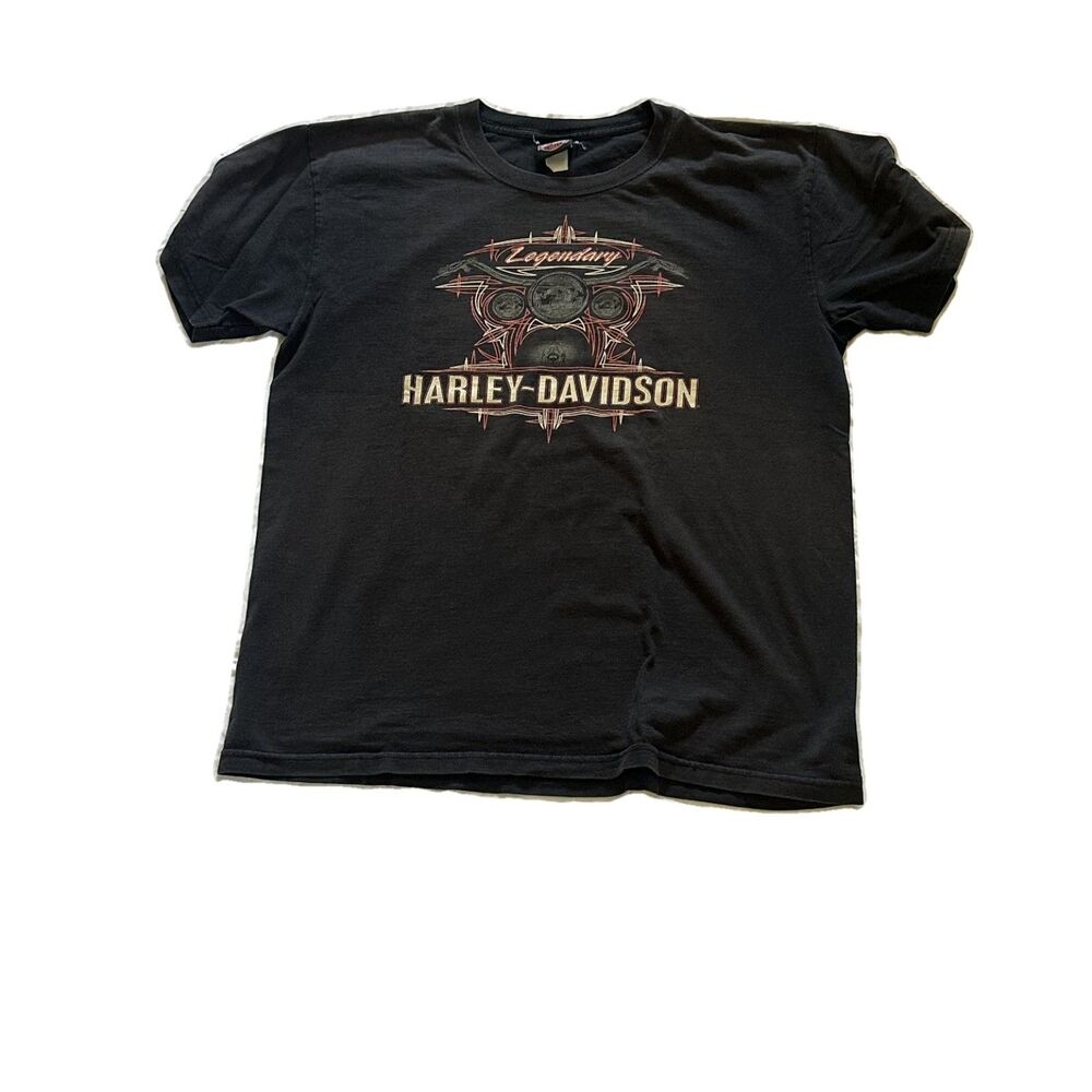 Y2K Harley-Davidson Charleston SC Double-Sided Black T-Shirt"